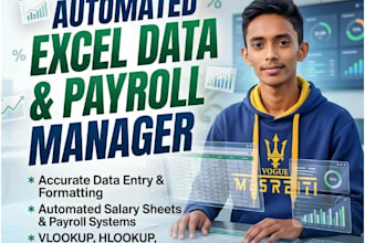 do excel data entry, create professional salary sheet and payroll
