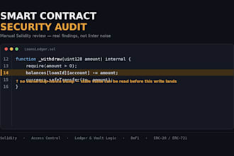 audit solidity smart contract for security vulnerabilities