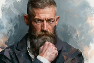 oil painting portrait and illustrations