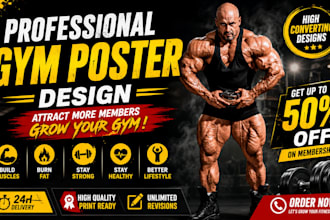 design professional gym posters and fitness flyers