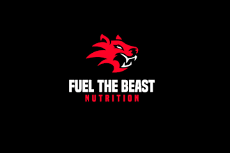 create fun fuel beast nutrition logo