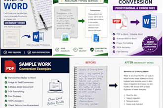 convert handwritten notes into word and PDF