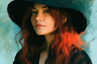 oil painting portrait and illustrations