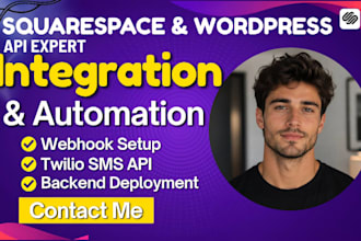 build squarespace api integration, wordpress API, ecommerce api and automation