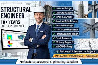 do structural design, etabs sap2000 structural analysis, calculations and stamp