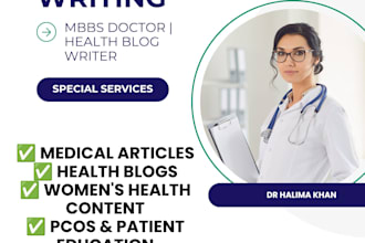 write medical content and article health blog