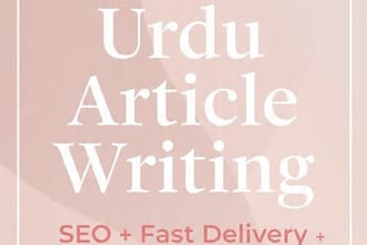 write professional urdu articles and content