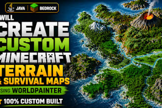 create custom minecraft terrain and survival maps using worldpainter