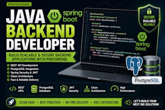 develop java spring boot backend application with postgresql