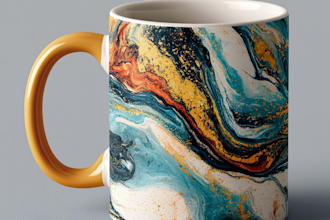 draw coffee mug design, custom mug design