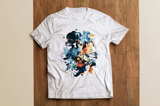 design typography t shirt and letter logo