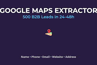 extract google maps data to a clean b2b lead list