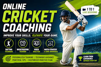 provide online cricket batting and wicketkeeping coaching