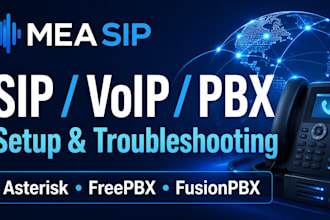 setup and troubleshoot sip voip pbx asterisk freepbx fusionpbx