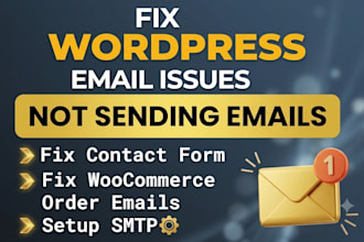 fix wordpress emails not sending, woocommerce email, wp SMTP