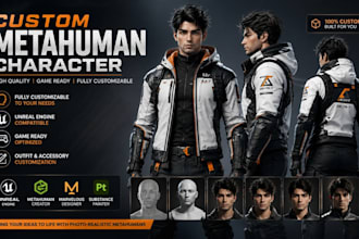 create realistic metahuman clothing outfit and accessories for unreal engine