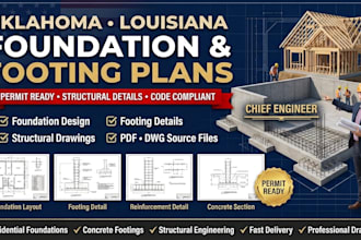 design foundation footing plans and details for oklahoma and louisiana