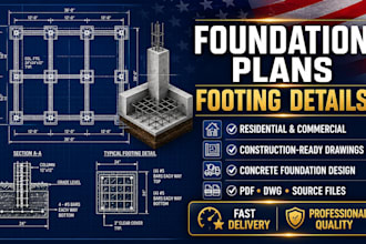 create structural foundation plans and footing details