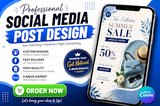design modern canva social media posts and flyers
