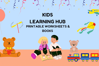 design creative kids learning worksheets and activity books