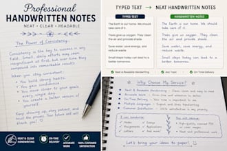 neatly handwrite your notes