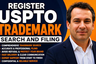 search, register, file trademark with uspto, euipo, ukipo, amazon brand registry