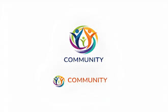do minimalist church, christian, community and religious logo design