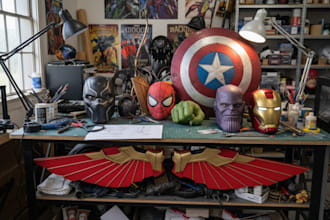 3d print and paint custom 3d mask cosplay creation 3d helmet stl file model