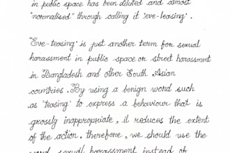 handwrite your letter, assignments in neat print handwriting