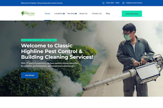 build wix pest control website exterminator termite rodent service website