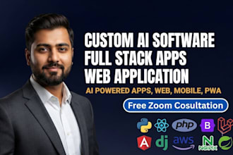 develop ai software, full stack, web application, ai software developer ai web