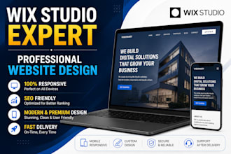 design a responsive custom wix studio website for your business modern design