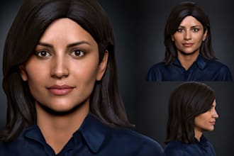 sculpt hyper realistic 3d face model character likeness
