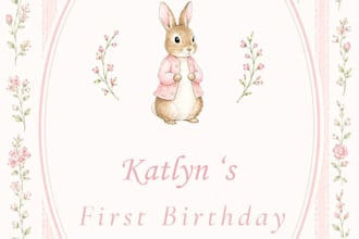 design birthday party poster, bridal shower elegant backdrop