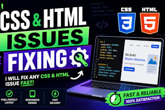 fix css html issues bugs errors