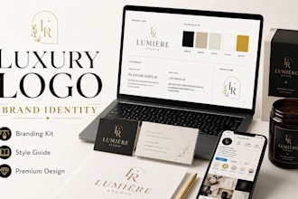 design luxury logo brand identity branding kit and brand style guide