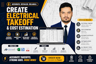 create electrical takeoff and cost estimation