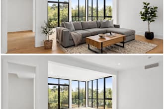 do virtual staging for empty rooms and real estate photos