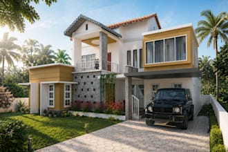 create 3d home design models and exterior renderings