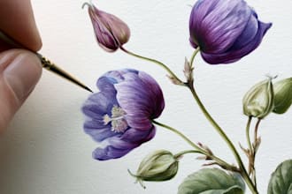draw a botanical illustration