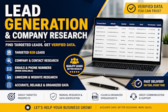 find targeted leads, company information and contact research