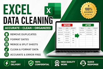 do microsoft excel data entry, data analysis, formulas, and reports