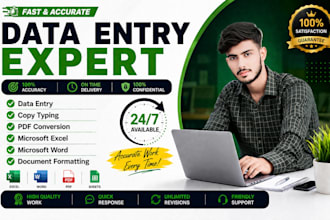 do professional data entry, ms word, excel, and PDF conversion
