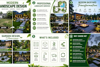 design modern landscape, backyard design, garden design, and landscape plan