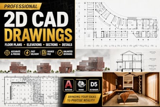 create autocad 2d drawings and make them presentation ready