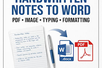 convert PDF, images and handwritten notes into word