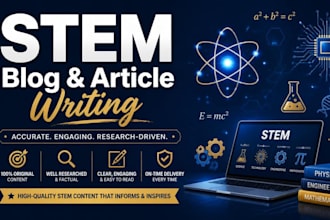 write stem articles, educational blogs, and science content
