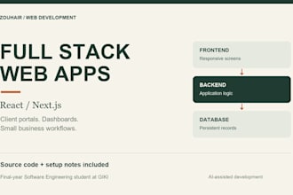 build a full stack web app with nextjs and react