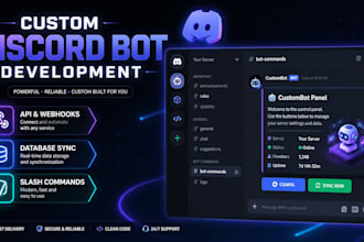 build a custom discord bot connected to your website or database