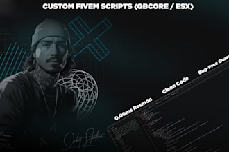develop custom fivem esx, qbcore and qbox scripts
